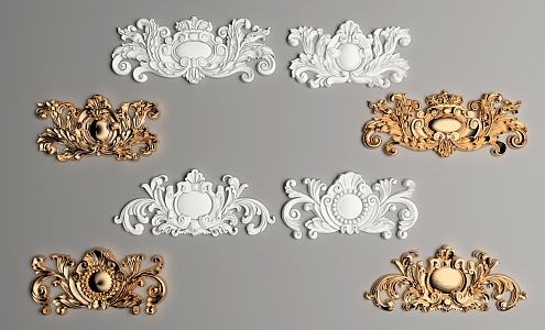 European-style carved 3d model