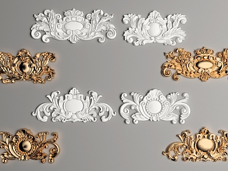 European-style carved 3d model