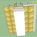 Modern Node Top Node Paper Gypsum Board Ceiling Gold and Silver Foil Ceiling 3d model