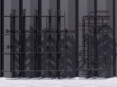 Modern Ceiling Metal Framework Structure With Keels And Installation Brackets 3d model