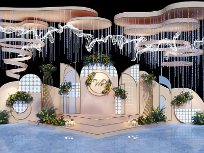 Modern Meichen Wedding Meichen 3d model