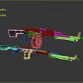 Modern Tactical Assault Rifles with Detachable Magazine Ergonomic Stock and Functional Barrel Components