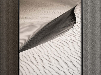 Modern landscape painting simple gray bedroom landscape desert decorative painting model