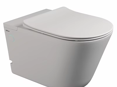 Modern Wall Mounted Toilet With Sleek White Design And Contemporary Finish 3d model