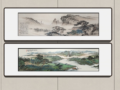 New Chinese Landscape Painting Landscape Decorative Painting Combination model