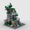 Lego toy building blocks mini temple 3d model