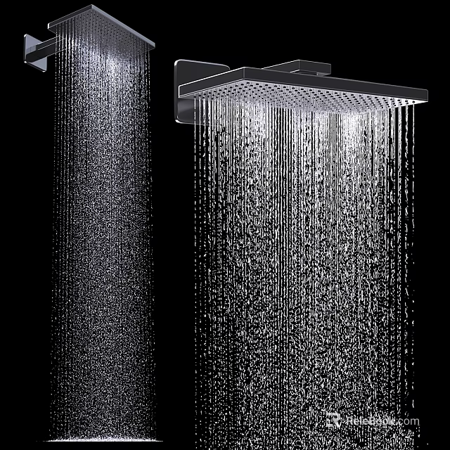 Modern Bathroom Wall Mounted Shower Faucet With Strong Water Flow And Shower Head 3d model 