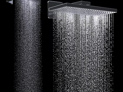 Modern Bathroom Wall Mounted Shower Faucet With Strong Water Flow And Shower Head 3d model
