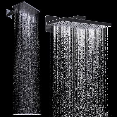 Modern Bathroom Wall Mounted Shower Faucet With Strong Water Flow And Shower Head 3d model