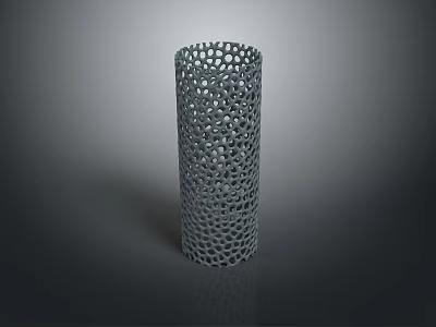 Modern Tactical Weapon Component With Cylindrical Perforated Hollow Structure Design 3d model
