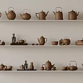 tea cake tea set 3d model