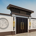 new chinese style gate 3d model