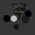 Complete Musical Drum Set With Drums Cymbals Stands And Stool For Household Use