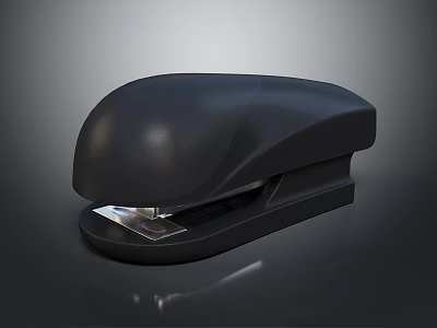 Black Modern Sleek Curved Design Stapler for Essential Daily Life Office Paper Binding 3d model