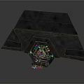 Industrial Structural Component With Gray Textured Surface And Intricate Mechanical Design At Base