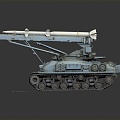 Industrial LOFT Rocket Launcher Rocket Vehicle Sherman Rocket Launcher Launcher Military Vehicle Mechanized Force 3d model