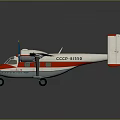 Classic White Seaplane Featuring Red Nose Twin Propellers Twin Tails and CCCP Markings