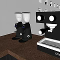 Modern Black Coffee Grinders As Essential Kitchen Appliances For Home Use 3d model