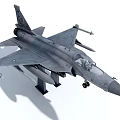 Fighter Jet With Gray Paint Weapon Mounts Cockpit Landing Gear And Tail Fin Details 3d model
