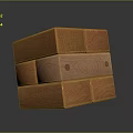 Stacked Wooden Blocks With Natural Wood Grain In 3D Geometric Structure