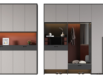 Modern shoe cabinet 3d model