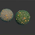 Two Colorful Healthy Grain Balls With Corn Seeds And Nutritious Ingredients