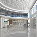 Modern Public Office Area With Open Layout Sofa Tables And Green Plants