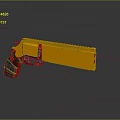 Orange Pistol With Black Grip And Red Laser Sight In Tactical Design