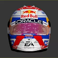 Tactical Military Helmet With Red Bull Oracle EA Logos As Weapon Gear