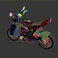 Modern Heron Motorcycle With Black And Gray Sleek Body Leather Seat And Headlights
