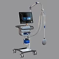 Hospital Outpatient Clinic Modern Ventilator With Digital Display Mobile Cart And Tubing