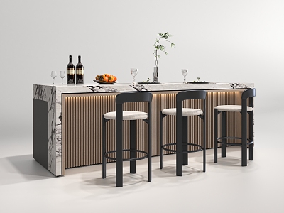 Bar Chair Combination model