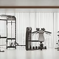 Premium Modern Fitness Gym Featuring Various Training Equipment And Large Windows