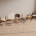 Different Stylish Single Chairs Displayed In Bright Room With Wood Floor And Sunlight