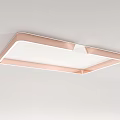 Modern Minimalist Ceiling Lights With Pink Frame And White Shade In Rectangular Circular Square Shapes 3d model