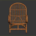Wicker Leisure Chair With Handwoven Rattan Design Comfortable Armrests And Natural Style