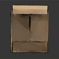 Open Cardboard Box For Packaging Household Items With Upward Arrows And Markings