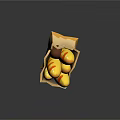 Simple Paper Bag Filled With Fresh Yellow Eggs On Dark Background