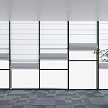 Modern Office Roller Shutter Floor-to-Floor Window Roller Shutter Dreamy Roller Shutter Japanese-style Roller Shutter Curtain 3d model
