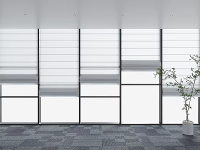 Modern Office Roller Shutter Floor-to-Floor Window Roller Shutter Dreamy Roller Shutter Japanese-style Roller Shutter Curtain 3d model
