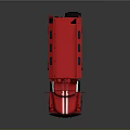 Red Classic Fire Truck with Number 18 White Stripes Six Wheels And Roof Equipment