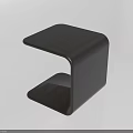 Contemporary Unconventional Sofa With Curved Design And Sleek Black Living Room Decor