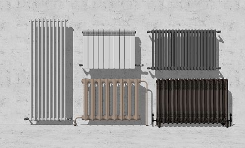 Modern radiator combination heater plumbing heater wall-mounted vertical radiator 3d model