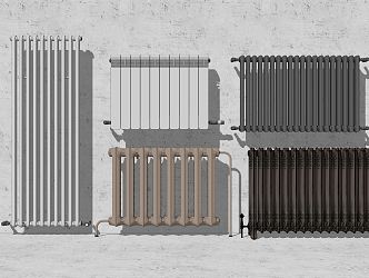 Modern radiator combination heater plumbing heater wall-mounted vertical radiator 3d model