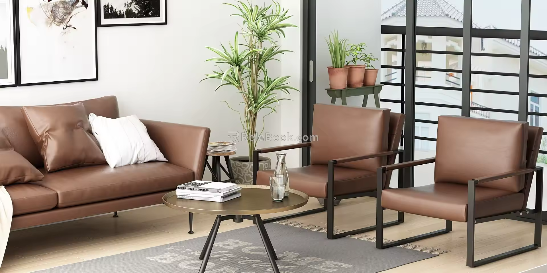 Modern leisure sofa combination 3d model