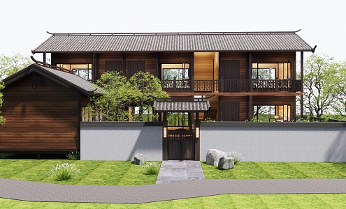 New Chinese Chalet Homestay 3d model