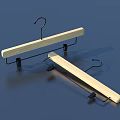 Wooden Clothes Hangers With Metal Hooks And Clips For Daily Use