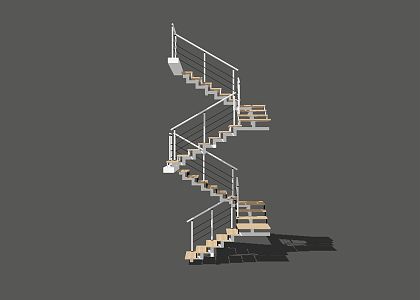 modern revolving staircase indoor revolving staircase 3d model