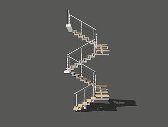 modern revolving staircase indoor revolving staircase 3d model