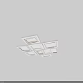 Modern Square Ceiling Panels With Recessed Design And Decorative Trim 3d model